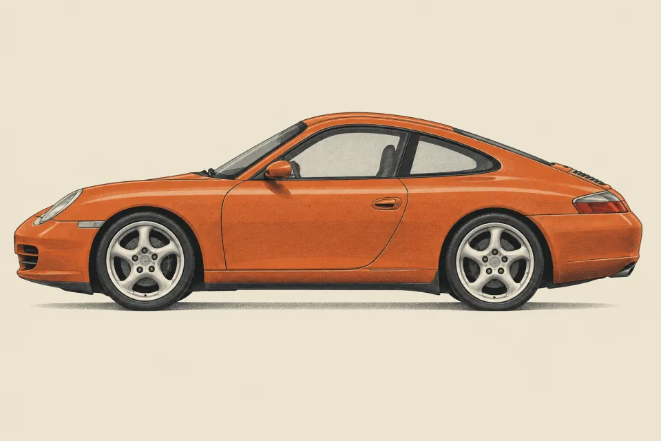 Porsche 911 996, иллюстрация