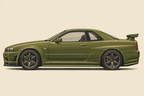 Nissan Skyline R34, иллюстрация