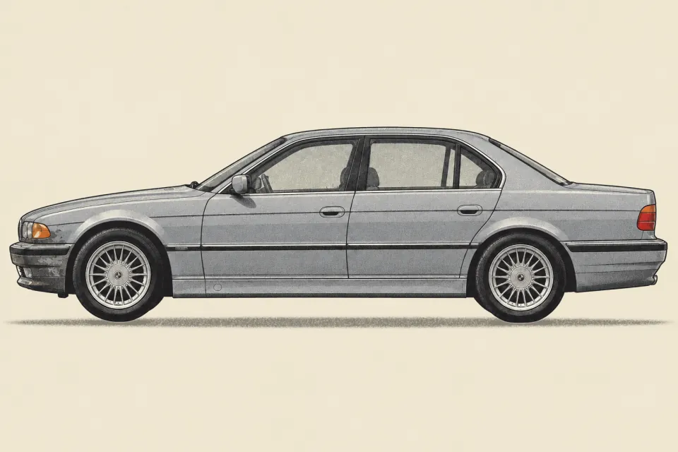 BMW 730d E38, иллюстрация